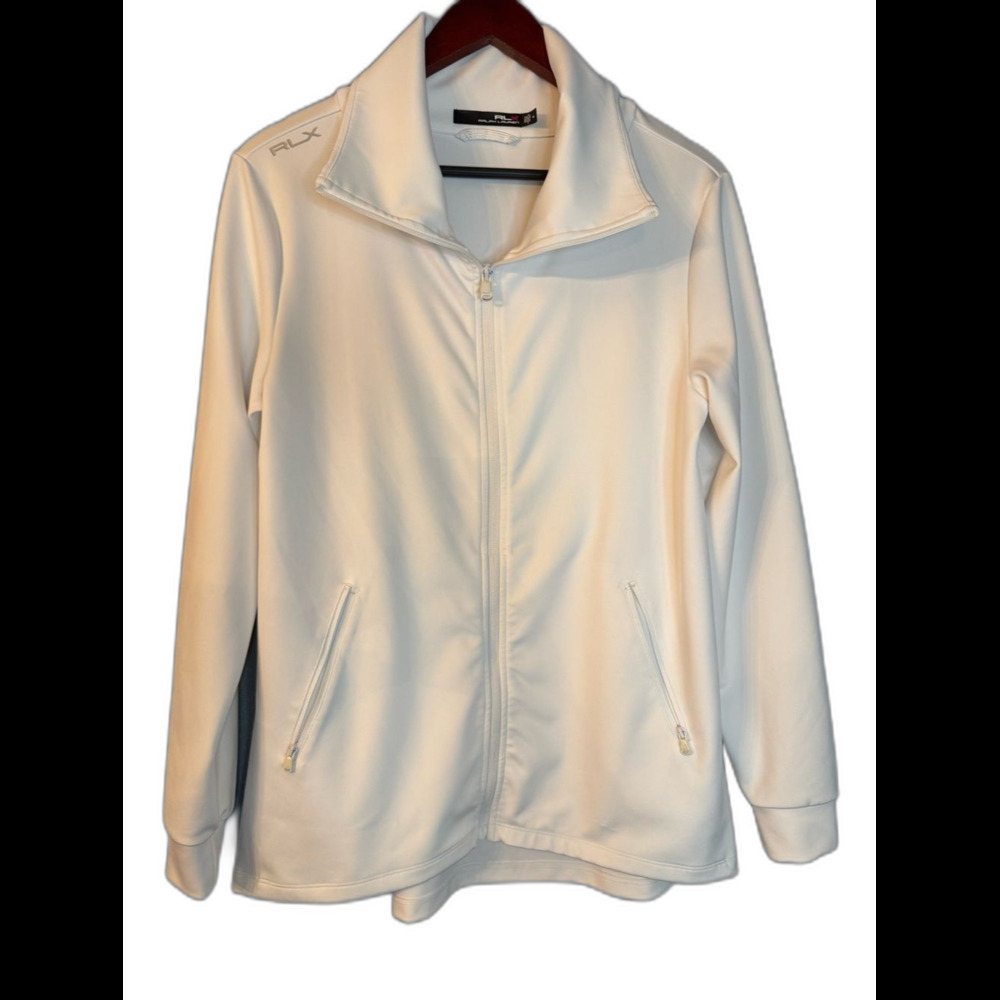 Ralph Lauren RLX Women’s M White Full Zip Golf Tennis Track Performance Jacket
